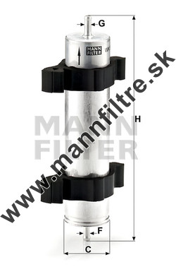 Palivový filter MANN FILTER WK 521/2