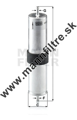 Palivový filter MANN FILTER WK 521/4