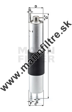 Palivový filter MANN FILTER WK 532/1