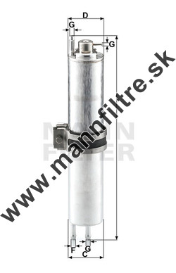 Palivový filter MANN FILTER WK 532/2