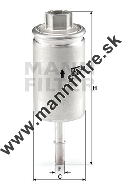 Palivový filter MANN FILTER WK 57