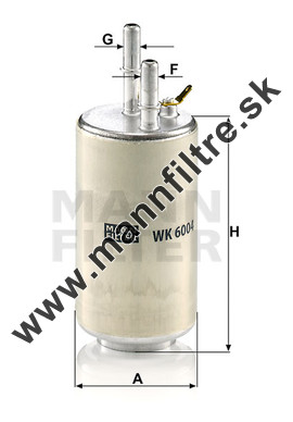 Palivový filter MANN FILTER WK 6004