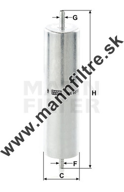Palivový filter MANN FILTER WK 6011