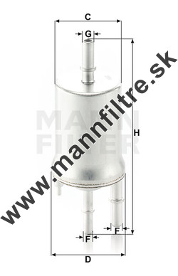 Palivový filter MANN FILTER WK 6015