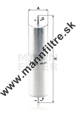 Palivový filter MANN FILTER WK 6021