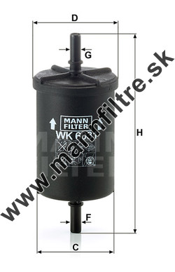 Palivový filter MANN FILTER WK 6031