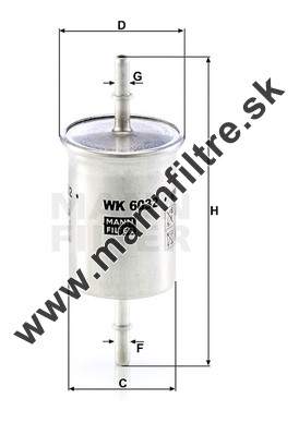 Palivový filter MANN FILTER WK 6032