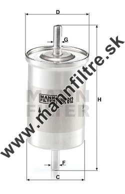 Palivový filter MANN FILTER WK 612