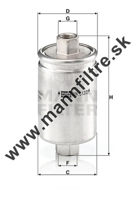 Palivový filter MANN FILTER WK 612/2