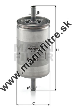 Palivový filter MANN FILTER WK 613