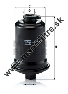 Palivový filter MANN FILTER WK 614/10