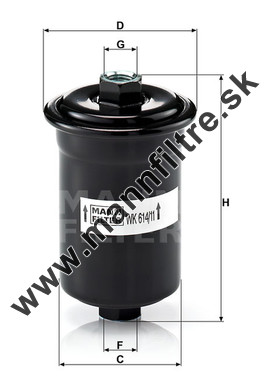 Palivový filter MANN FILTER WK 614/11
