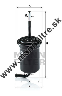 Palivový filter MANN FILTER WK 614/14
