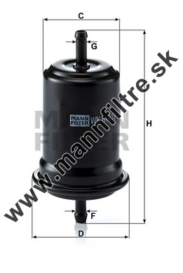 Palivový filter MANN FILTER WK 614/19