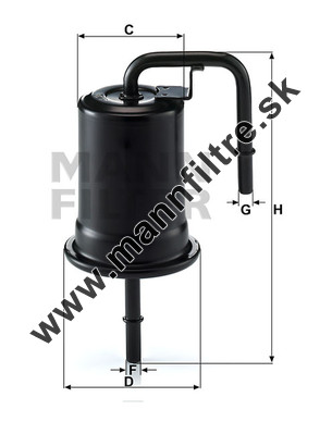 Palivový filter MANN FILTER WK 614/45