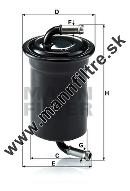 Palivový filter MANN FILTER WK 614/48