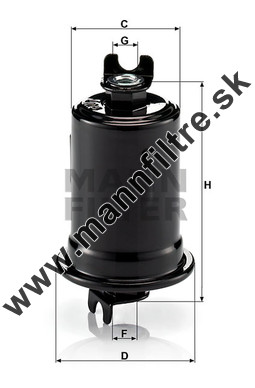 Palivový filter MANN FILTER WK 614/8