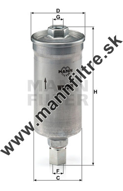 Palivový filter MANN FILTER WK 618