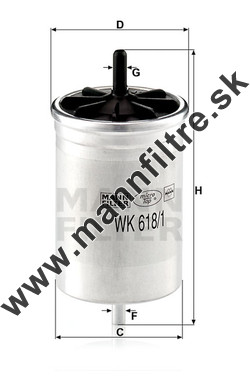 Palivový filter MANN FILTER WK 618/1
