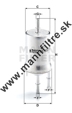 Palivový filter MANN FILTER WK 69/1
