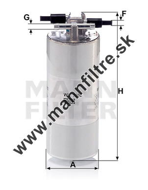 Palivový filter MANN FILTER WK 7002