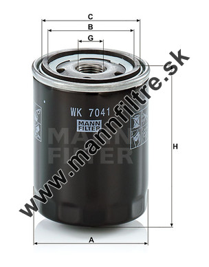 Palivový filter MANN FILTER WK 7041