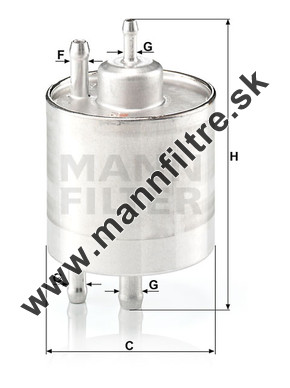 Palivový filter MANN FILTER WK 711/1