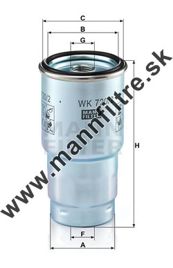 Palivový filter MANN FILTER WK 720/2 x