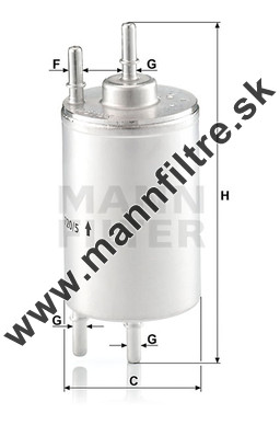 Palivový filter MANN FILTER WK 720/5