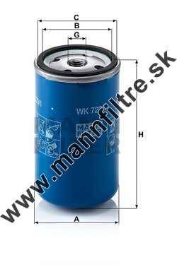 Palivový filter MANN FILTER WK 723/1