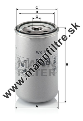 Palivový filter MANN FILTER WK 724
