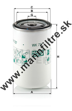 Palivový filter MANN FILTER WK 727
