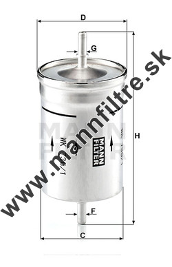 Palivový filter MANN FILTER WK 730/1