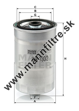 Palivový filter MANN FILTER WK 730/2 x