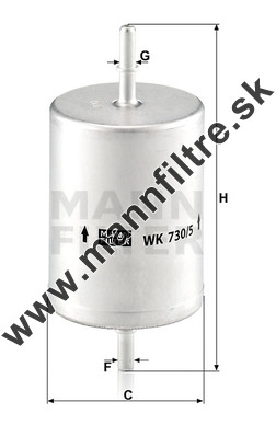 Palivový filter MANN FILTER WK 730/5