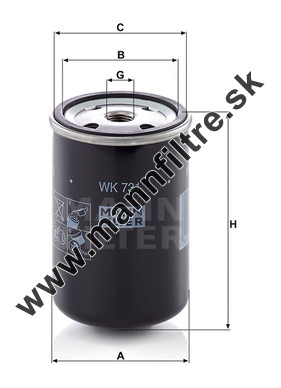 Palivový filter MANN FILTER WK 731