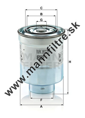 Palivový filter MANN FILTER WK 8028 z