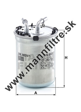 Palivový filter MANN FILTER WK 8029/1