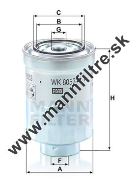 Palivový filter MANN FILTER WK 8053 z