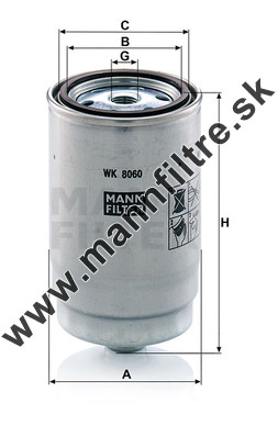 Palivový filter MANN FILTER WK 8060 z