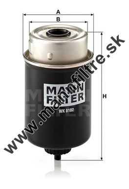 Palivový filter MANN FILTER WK 8102