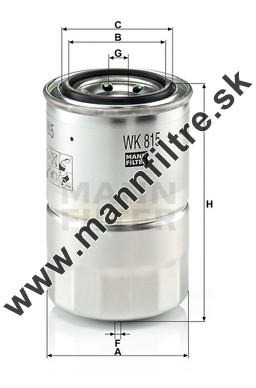 Palivový filter MANN FILTER WK 815 x