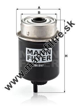 Palivový filter MANN FILTER WK 8167