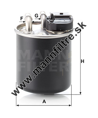 Palivový filter MANN FILTER WK 820/16