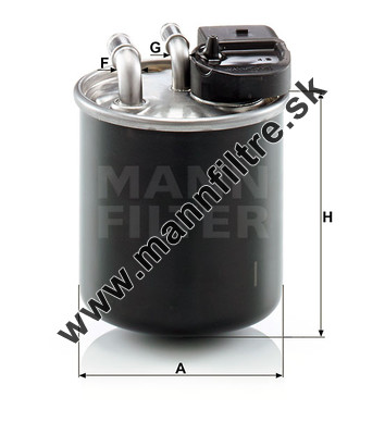 Palivový filter MANN FILTER WK 820/20
