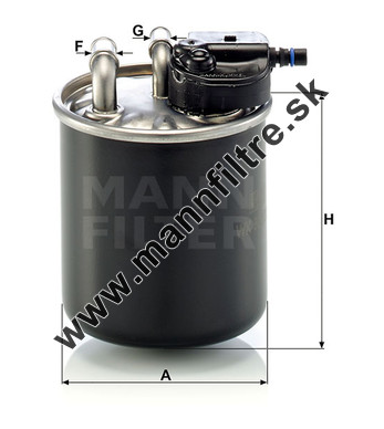 Palivový filter MANN FILTER WK 820/21
