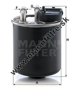 Palivový filter MANN FILTER WK 820/5