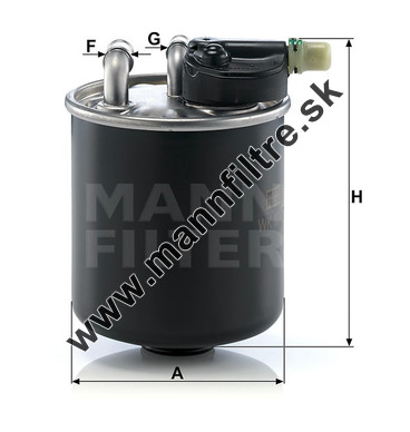 Palivový filter MANN FILTER WK 820/7
