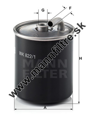 Palivový filter MANN FILTER WK 822/1