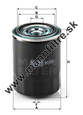 Palivový filter MANN FILTER WK 822/4
